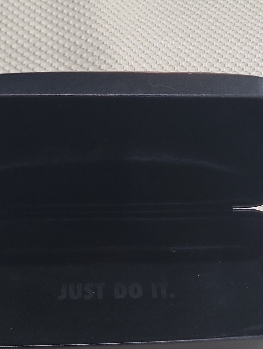Nike Black Sunglasses Case with JUST DO IT. Interior